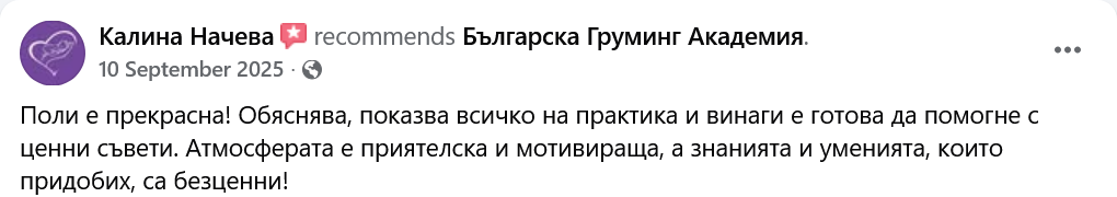 отзив - Полина Димитрова отзив - Полина Димитрова