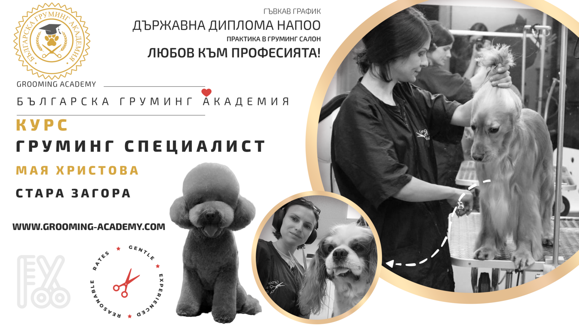 Груминг курсове Стара Загора | Груминг салон “Градски опашки“, Мая Христова 1 Груминг курсове Стара Загора | Груминг салон “Градски опашки“, Мая Христова